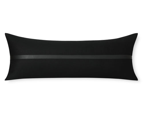 Antibes, All Black, Large Lumbar Pillow