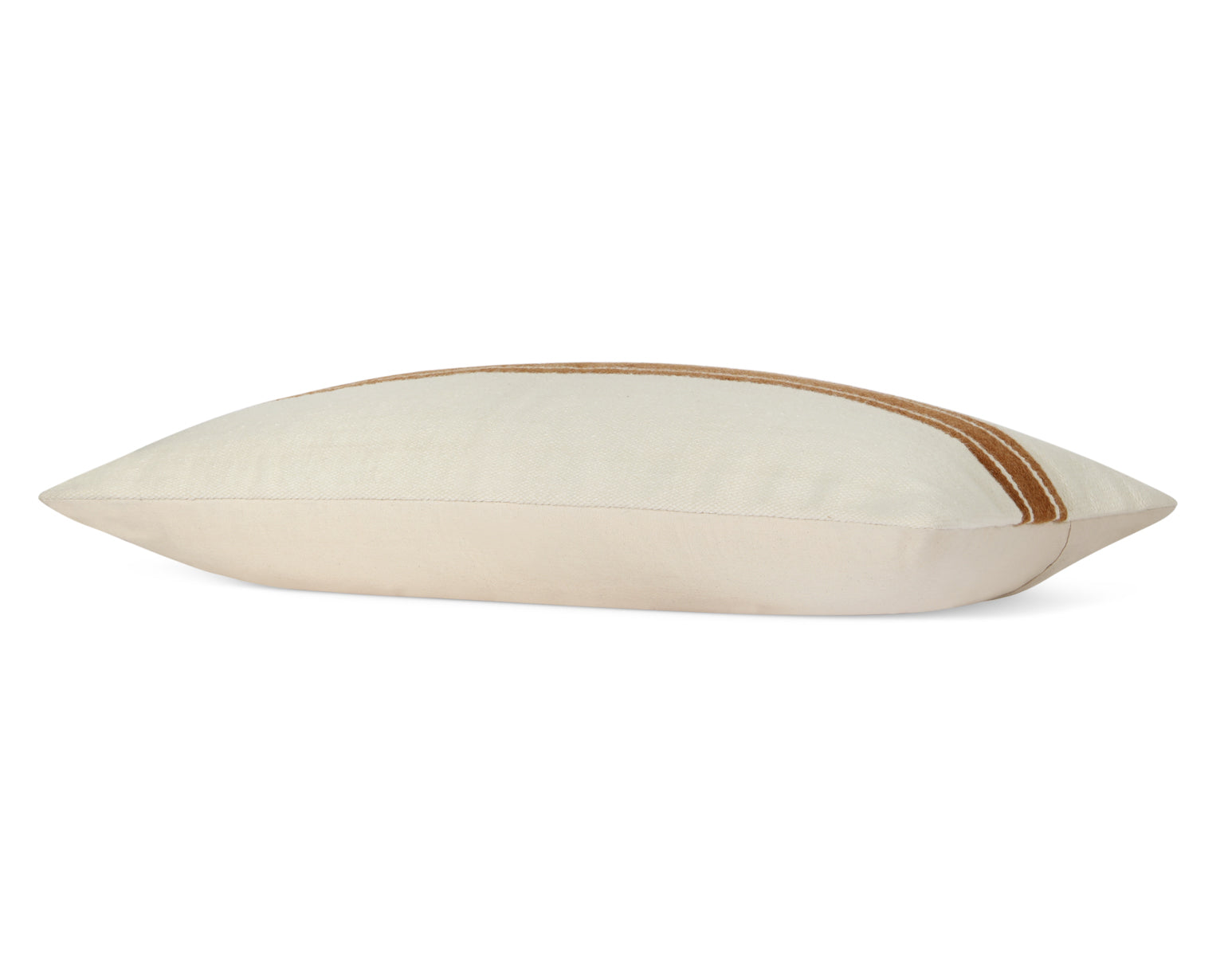 Montague in Cream and Rust, Large Lumbar Wool Pillow