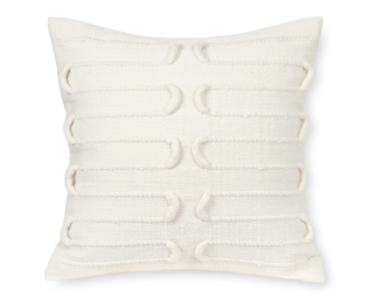 Biloxi, Corded Cream Wool Pillow Cover