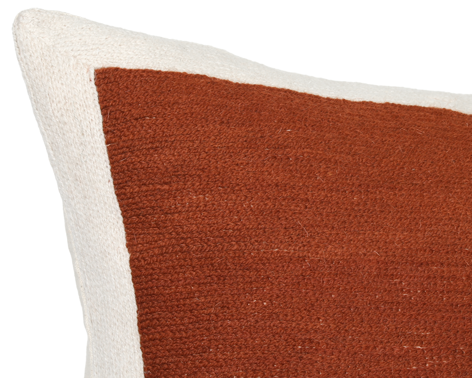 Essex, Rust-Colored Throw Pillow Cover
