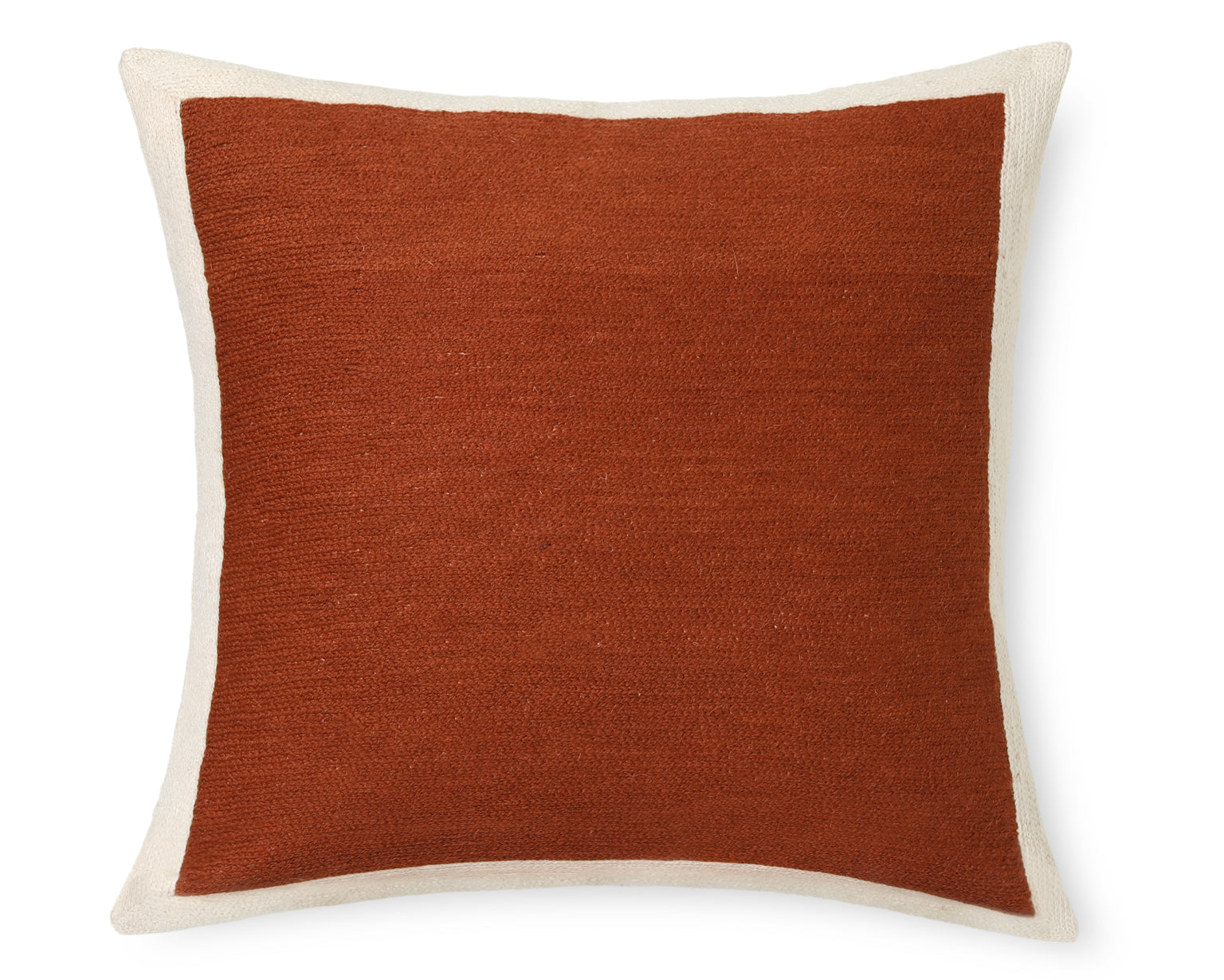 Essex, Rust-Colored Throw Pillow Cover