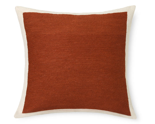 Essex, Rust-Colored Throw Pillow Cover