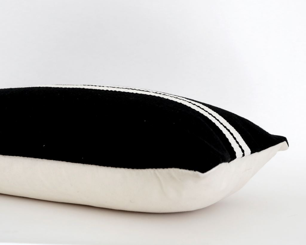 Forsythe in Black, 14"x24" Lumbar Pillow Decorative Pillows Coterie Brooklyn