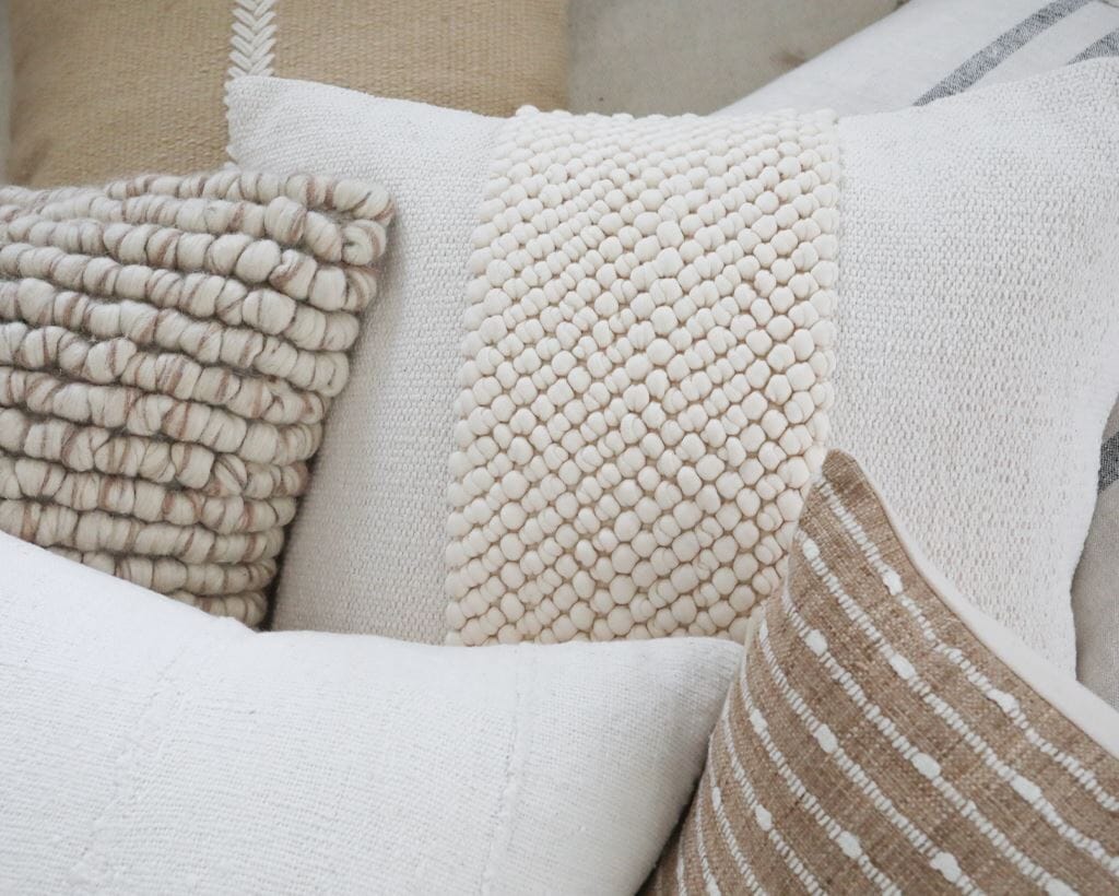 Houston, Ivory and Cream Decorative Pillows Coterie Brooklyn