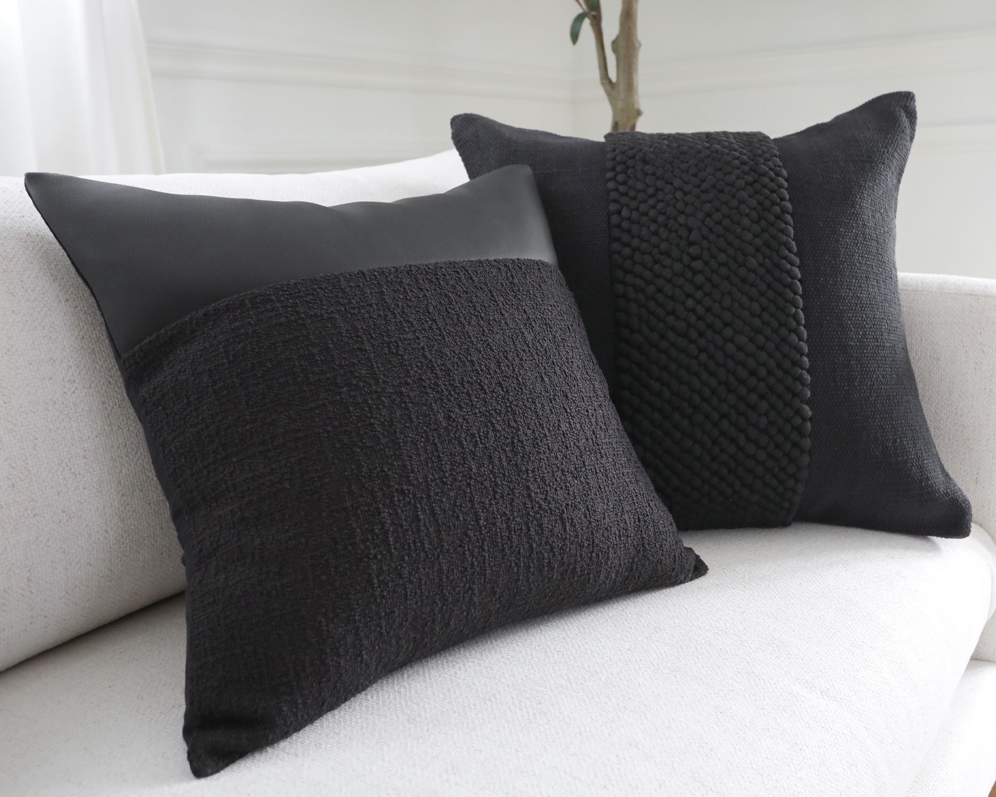 Houston, All Black Decorative Pillows Coterie Brooklyn