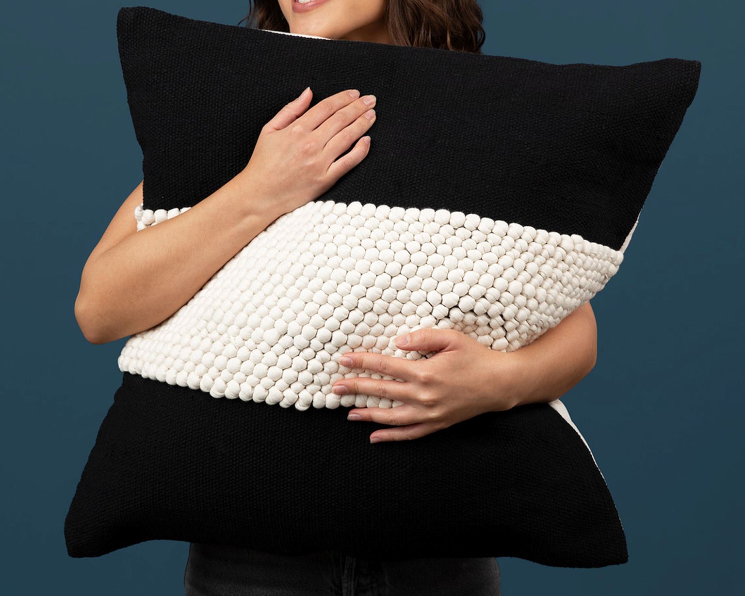 Houston, Black & Cream Decorative Pillows Coterie Brooklyn