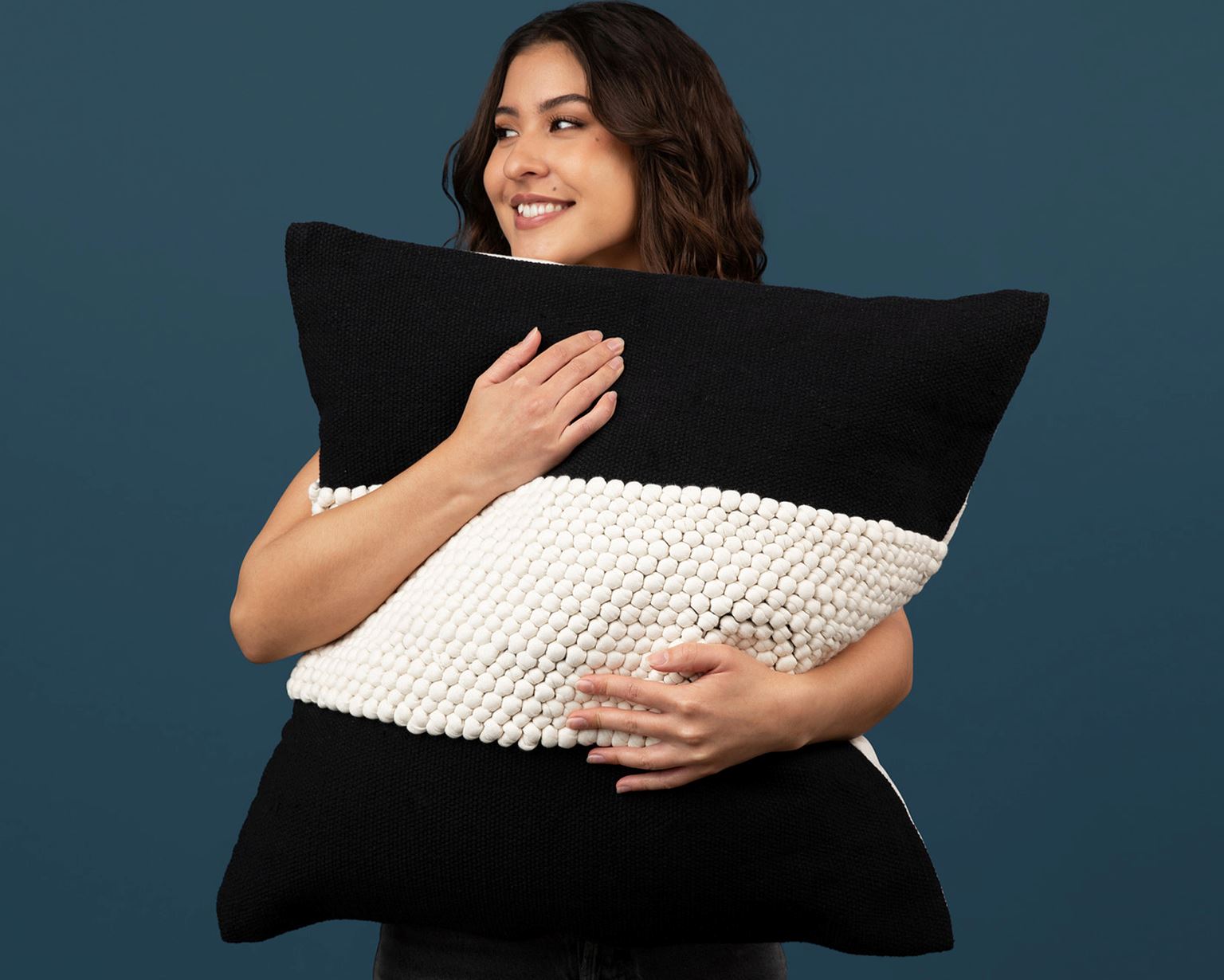 Houston, Black & Cream Decorative Pillows Coterie Brooklyn