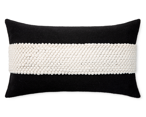 Houston, Black Lumbar Pillow
