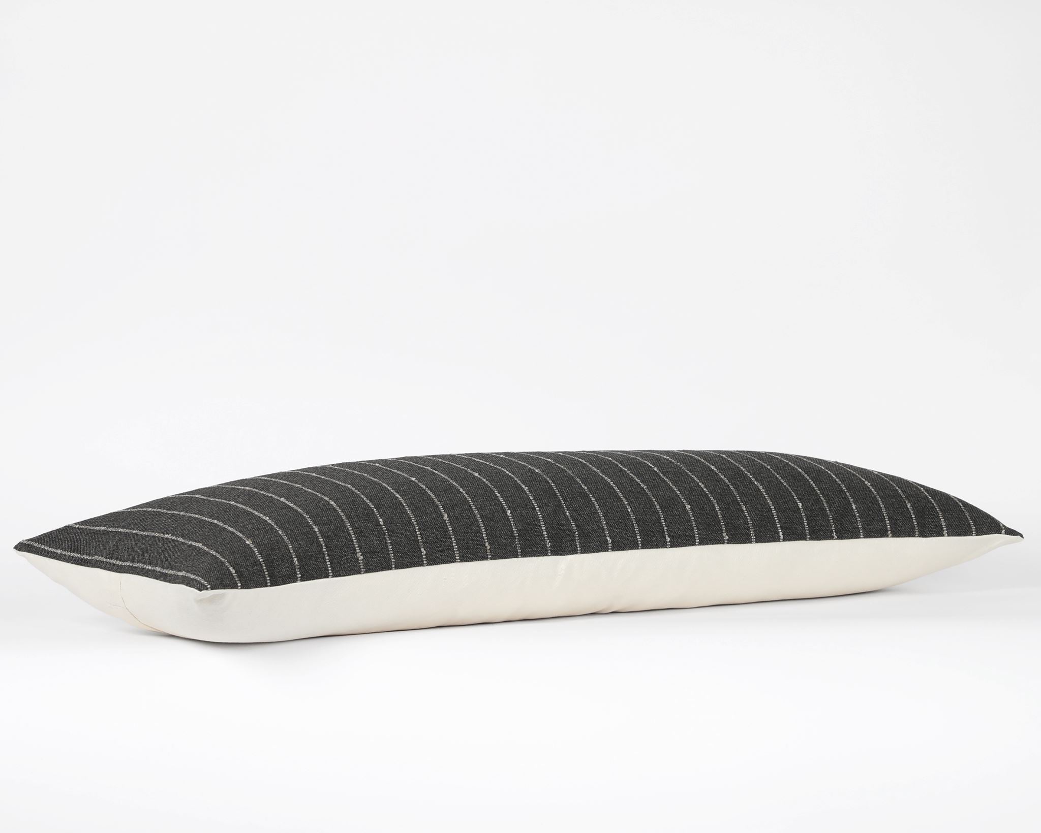 Ivy Charcoal, 14"x36" Large Lumbar Decorative Pillows Coterie Brooklyn