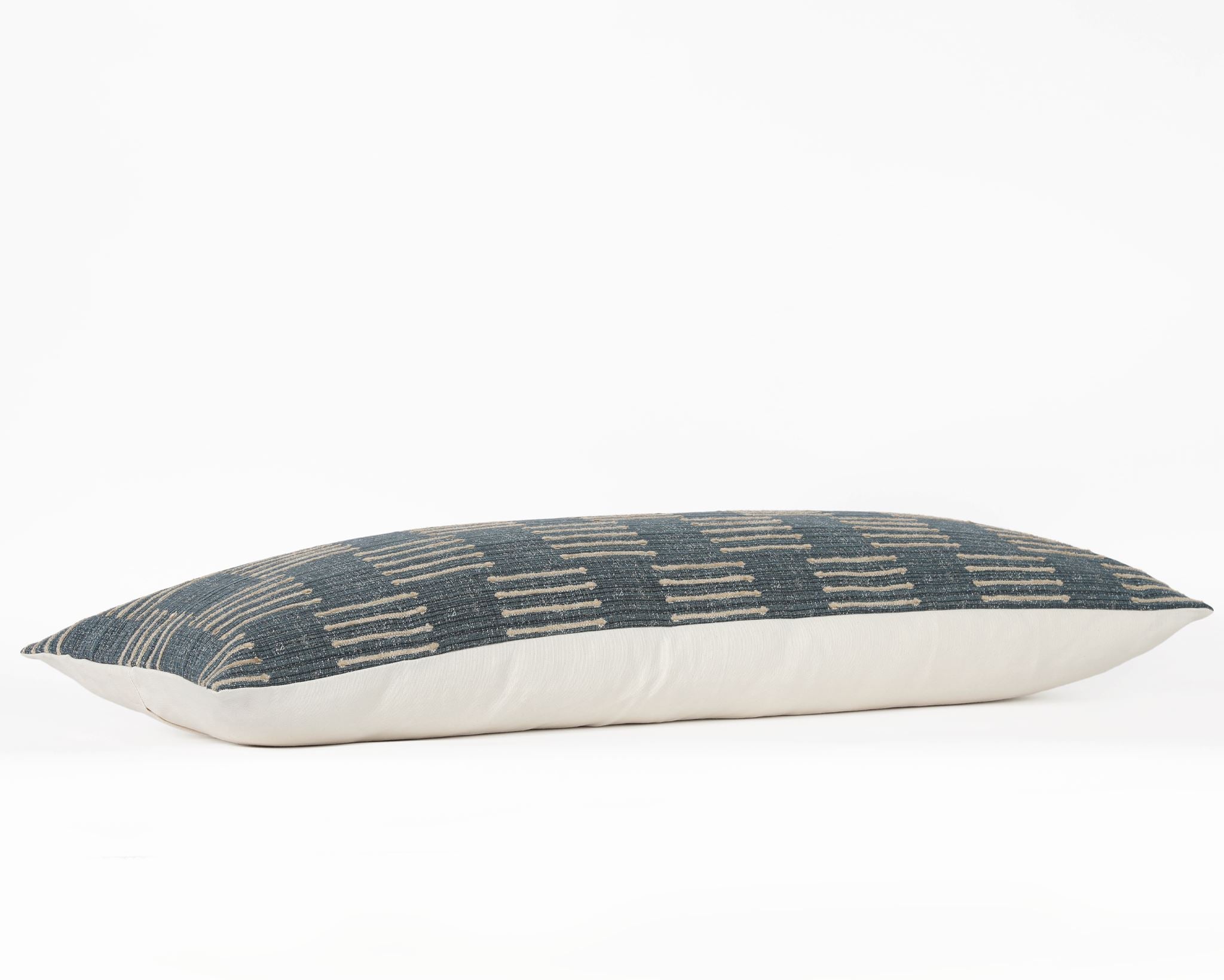 Kingston Denim, 14"x36" Large Lumbar Decorative Pillows Coterie Brooklyn