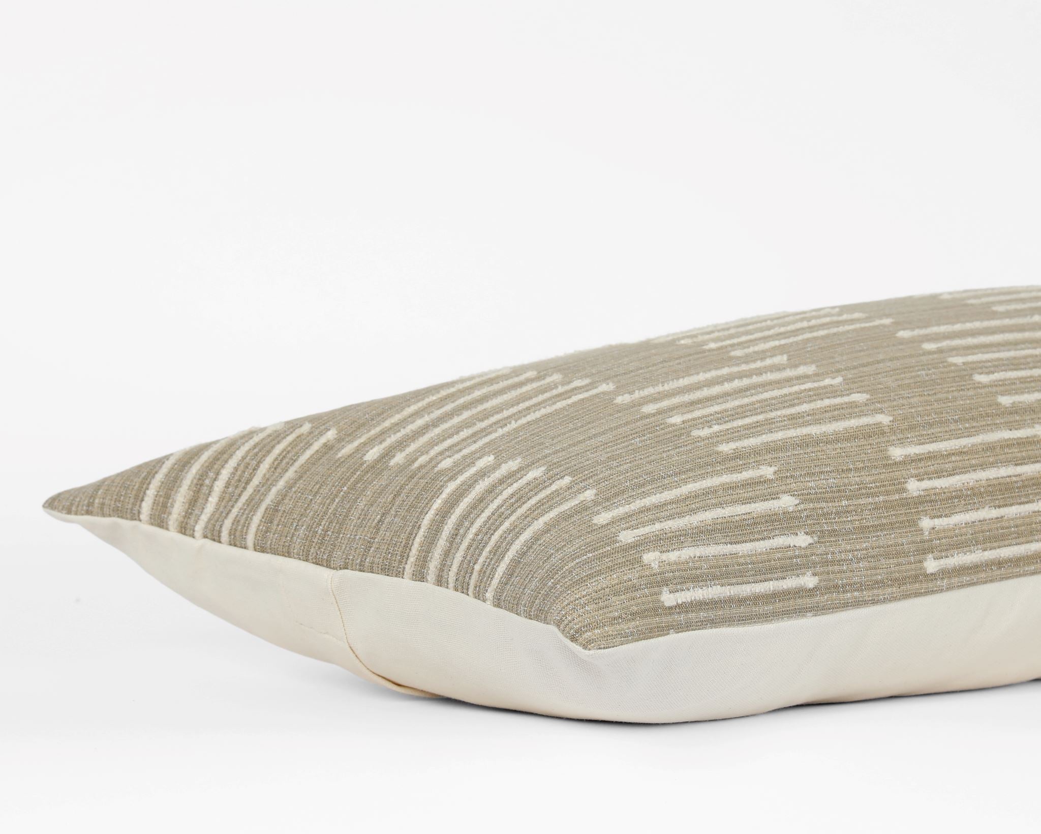 Kingston Natural, 14"x36" Large Lumbar Decorative Pillows Coterie Brooklyn