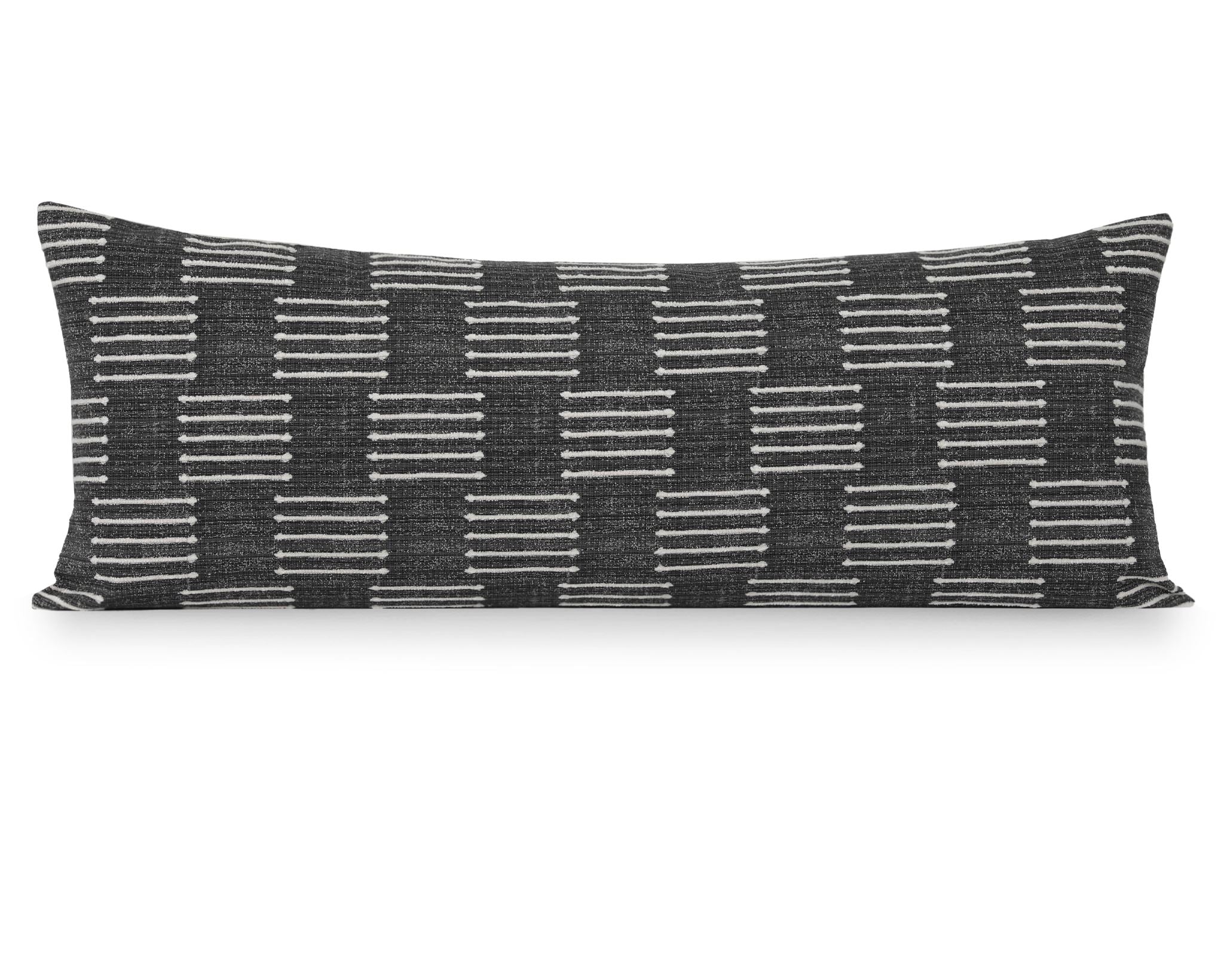 Kingston, Onyx Decorative Pillows Coterie Brooklyn Large Lumbar - 14x36