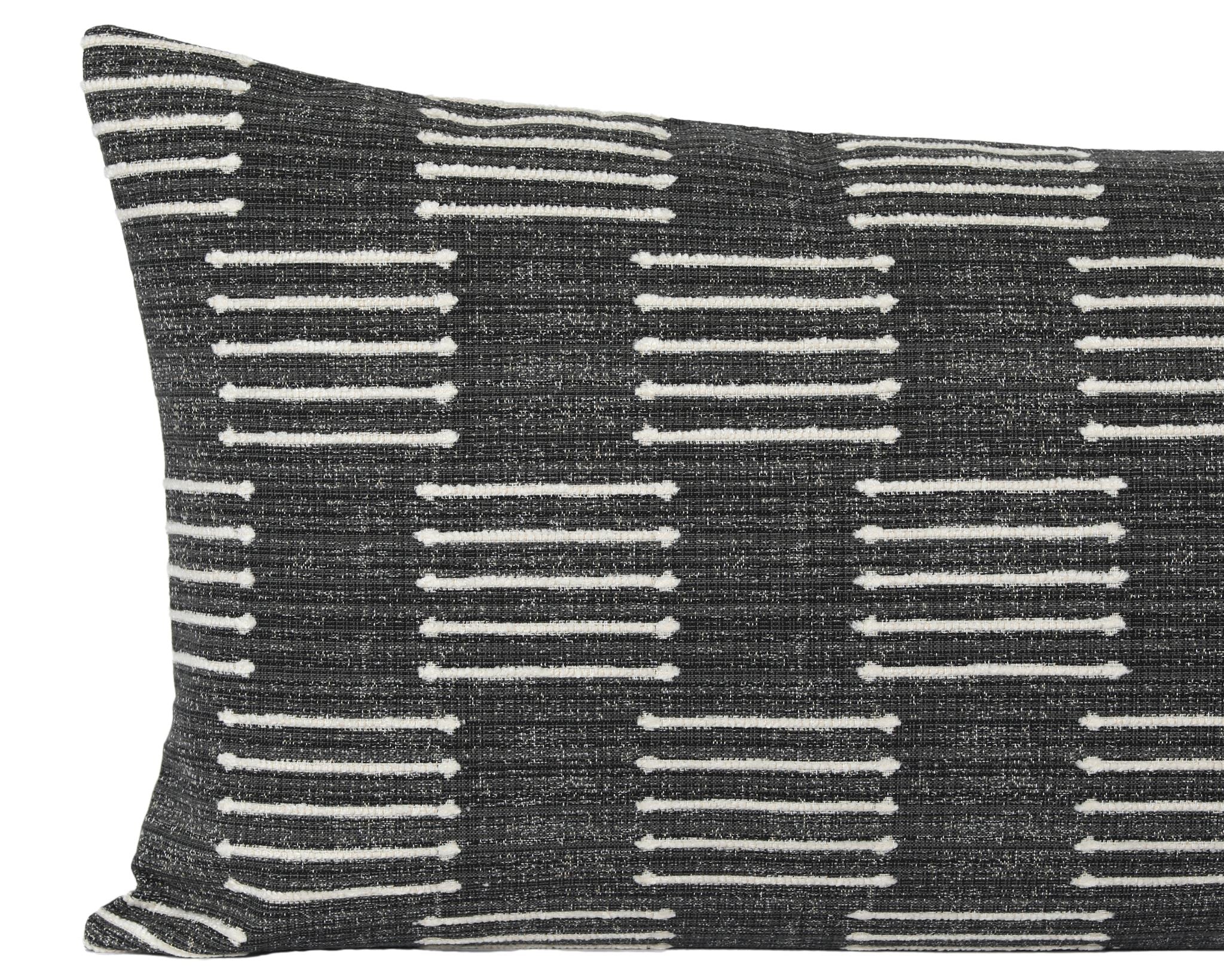 Kingston Onyx, 14"x36" Large Lumbar Decorative Pillows Coterie Brooklyn