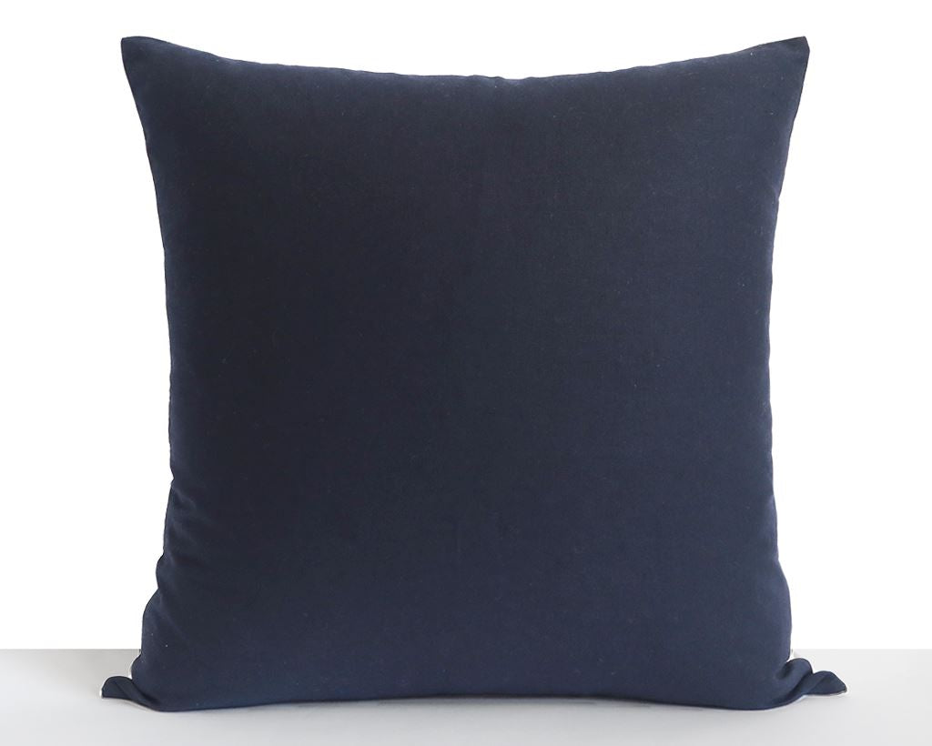 Linen Pillow Cover, Navy Decorative Pillows Coterie Brooklyn