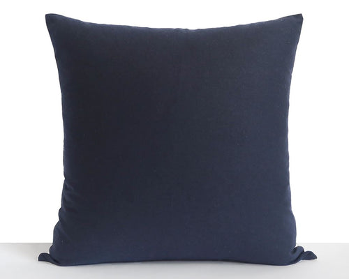 Linen Pillow Cover, Navy Decorative Pillows Coterie Brooklyn