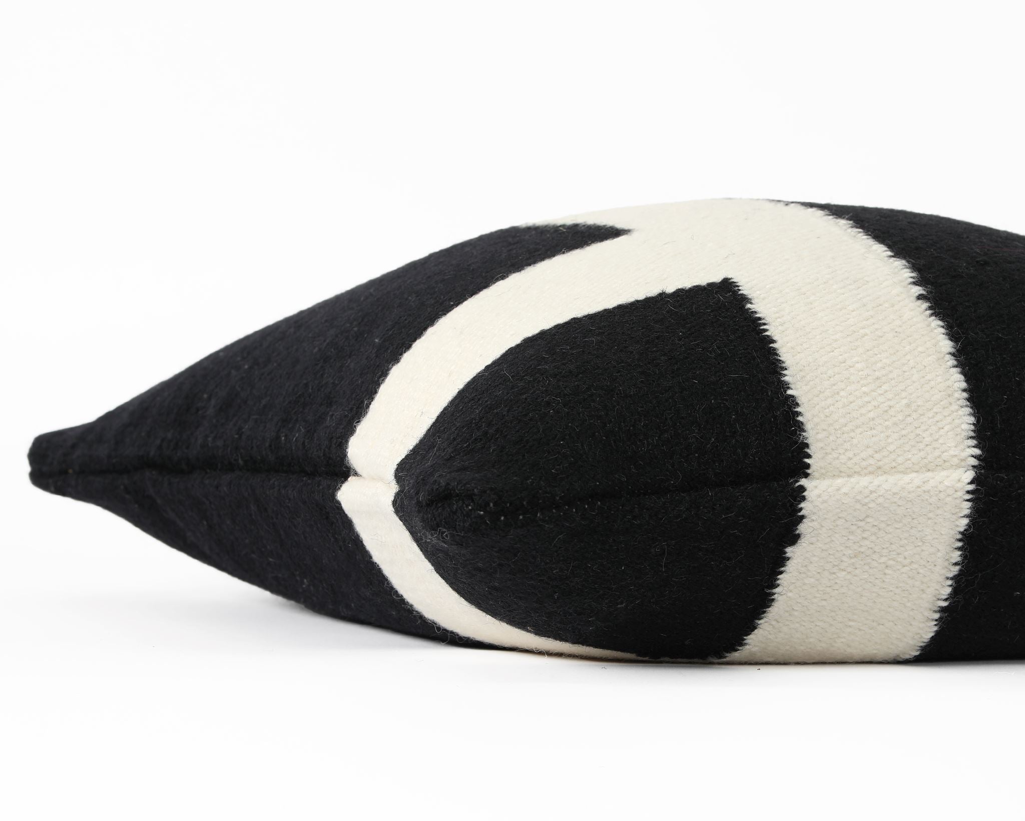 Mystic Black, Double Sided Wool Cover Decorative Pillows Coterie Brooklyn