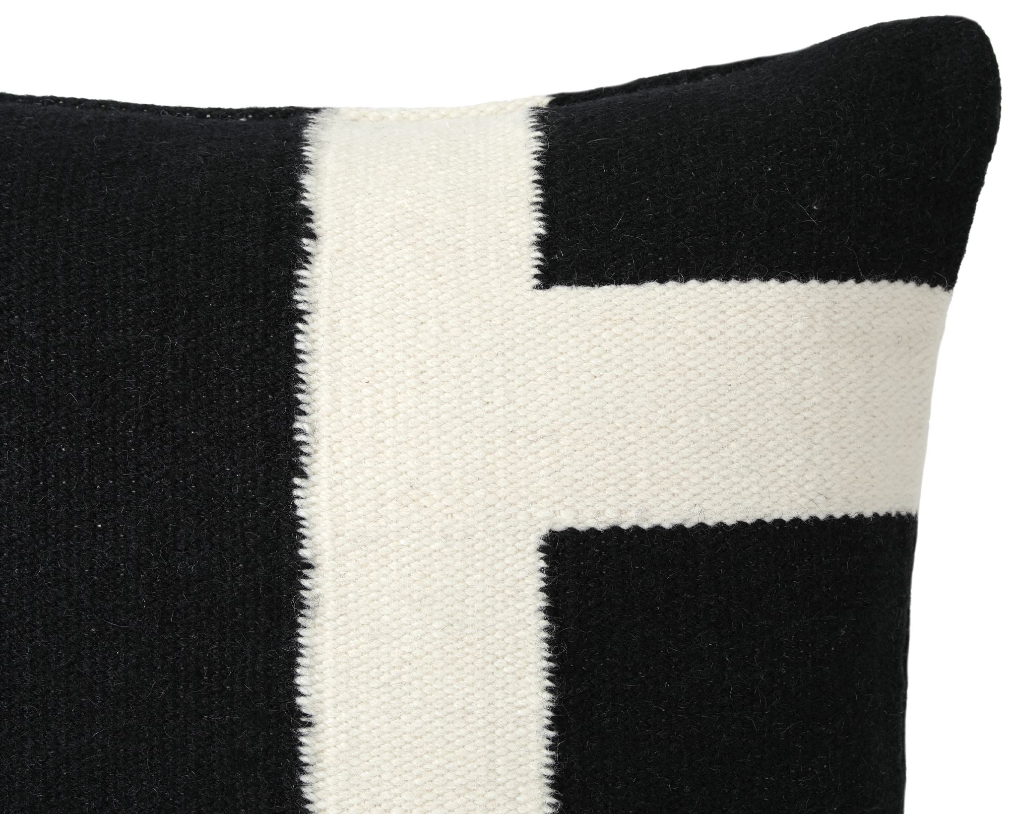 Mystic Black, Double Sided Wool Cover Decorative Pillows Coterie Brooklyn