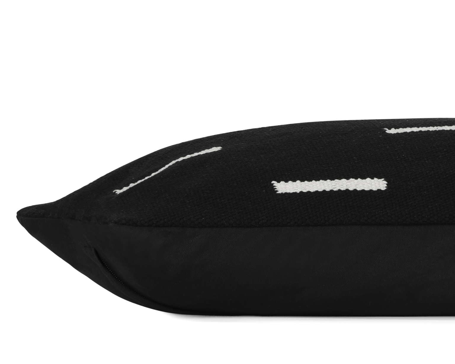 Nina, Black and Ivory, Large Lumbar Pillow