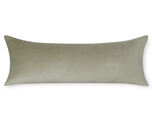 Sage Velvet Long Lumbar Pillow