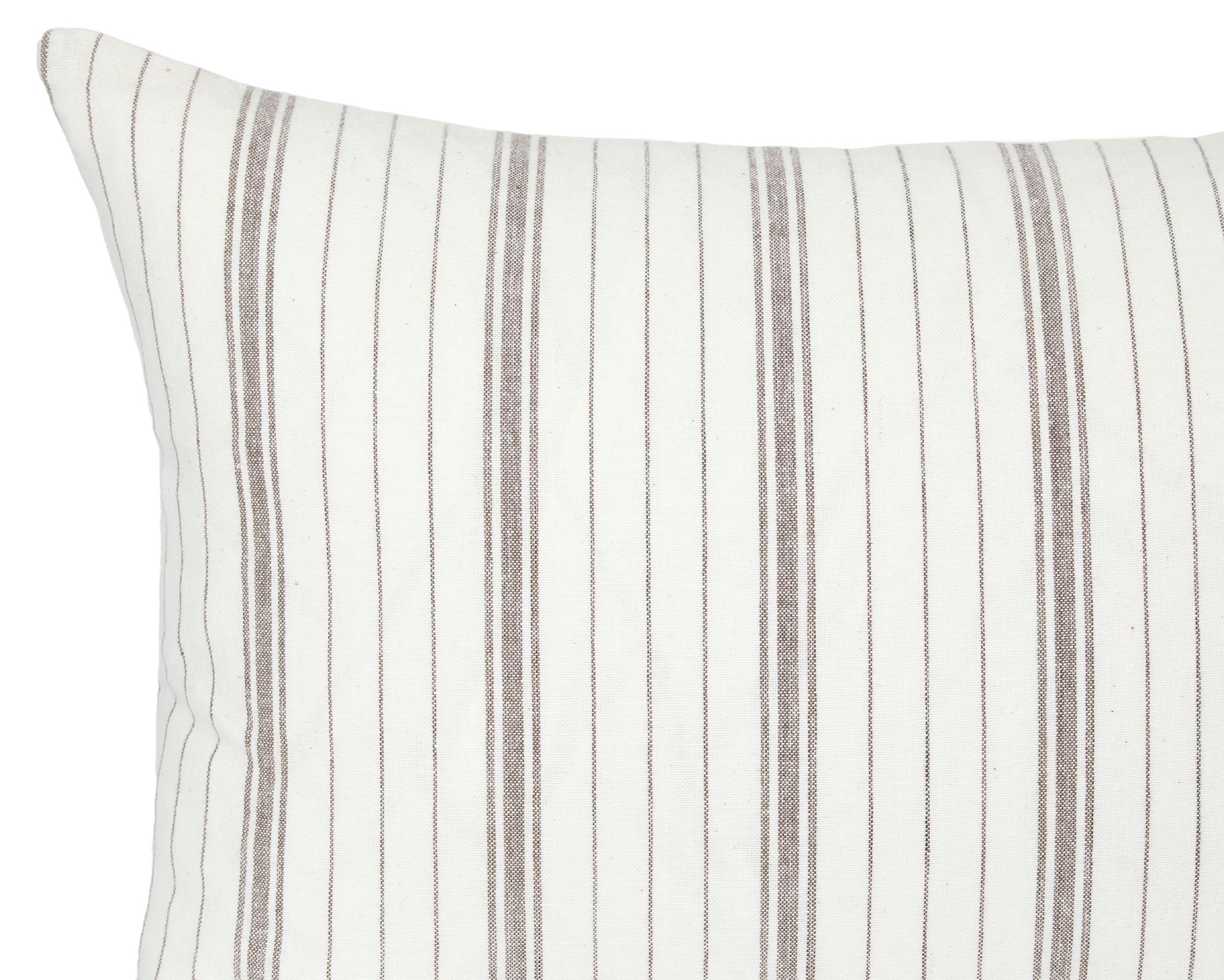 Stripe qq, Cream and Brown Decorative Pillows Coterie Brooklyn