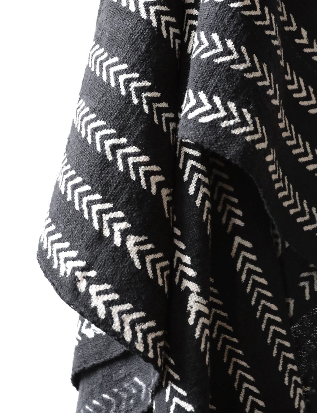 Block Printed Throw Blanket, Black Throw Blankets Coterie Brooklyn