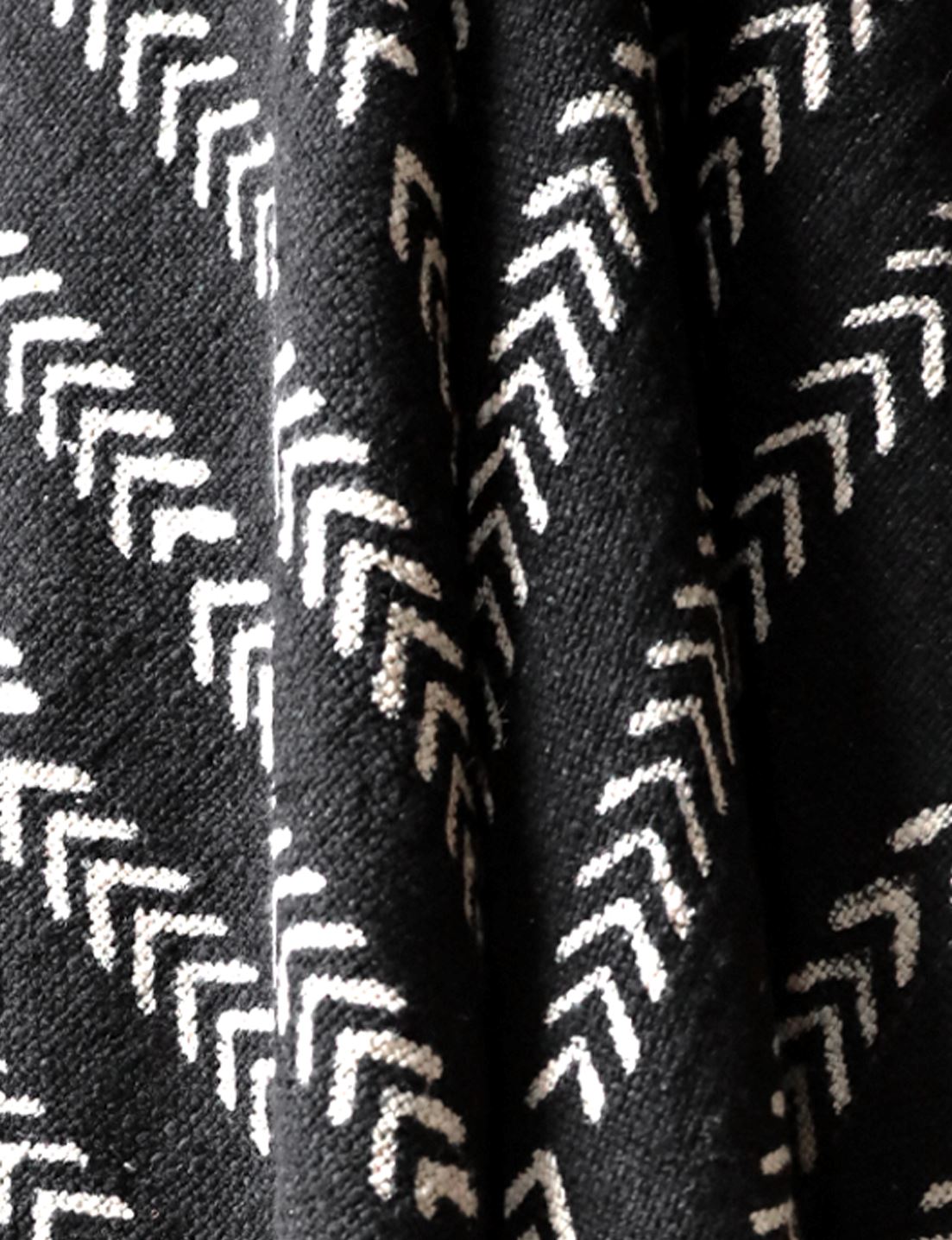 Block Printed Throw Blanket, Black Throw Blankets Coterie Brooklyn