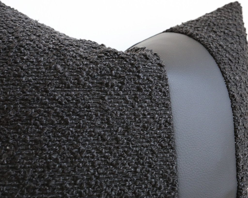 Caruso, All Black, Boucle Decorative Pillows Stitched By Grace