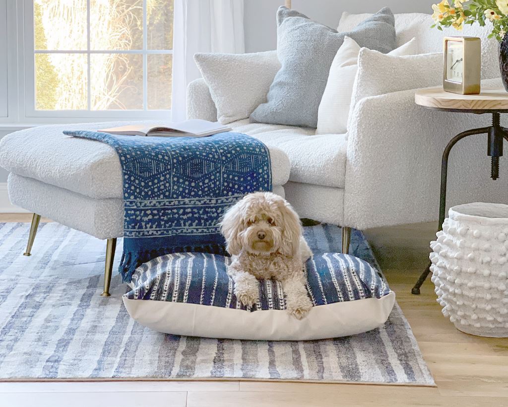 All Blues, Floor Pillow Decorative Pillows Coterie Brooklyn