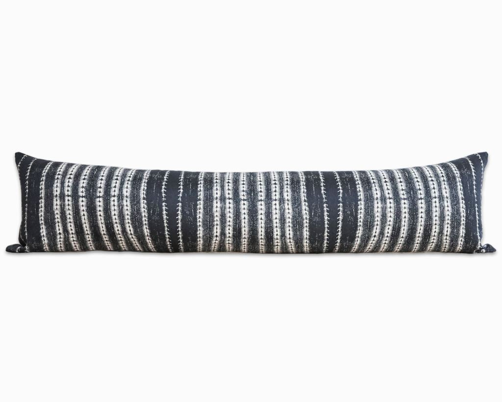 All Blues, Extra Long Lumbar Decorative Pillows Stitched By Grace