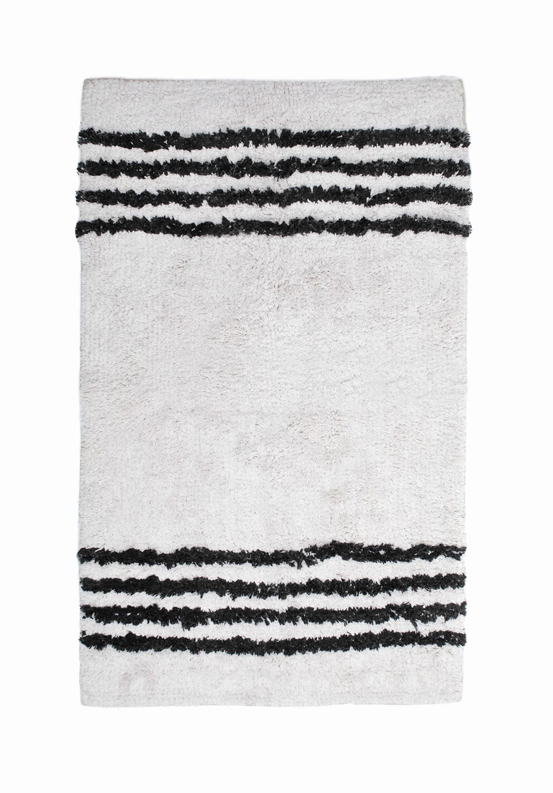 Bristol Bath Mat, Ivory and Black Bath Mats & Rugs Coterie Brooklyn
