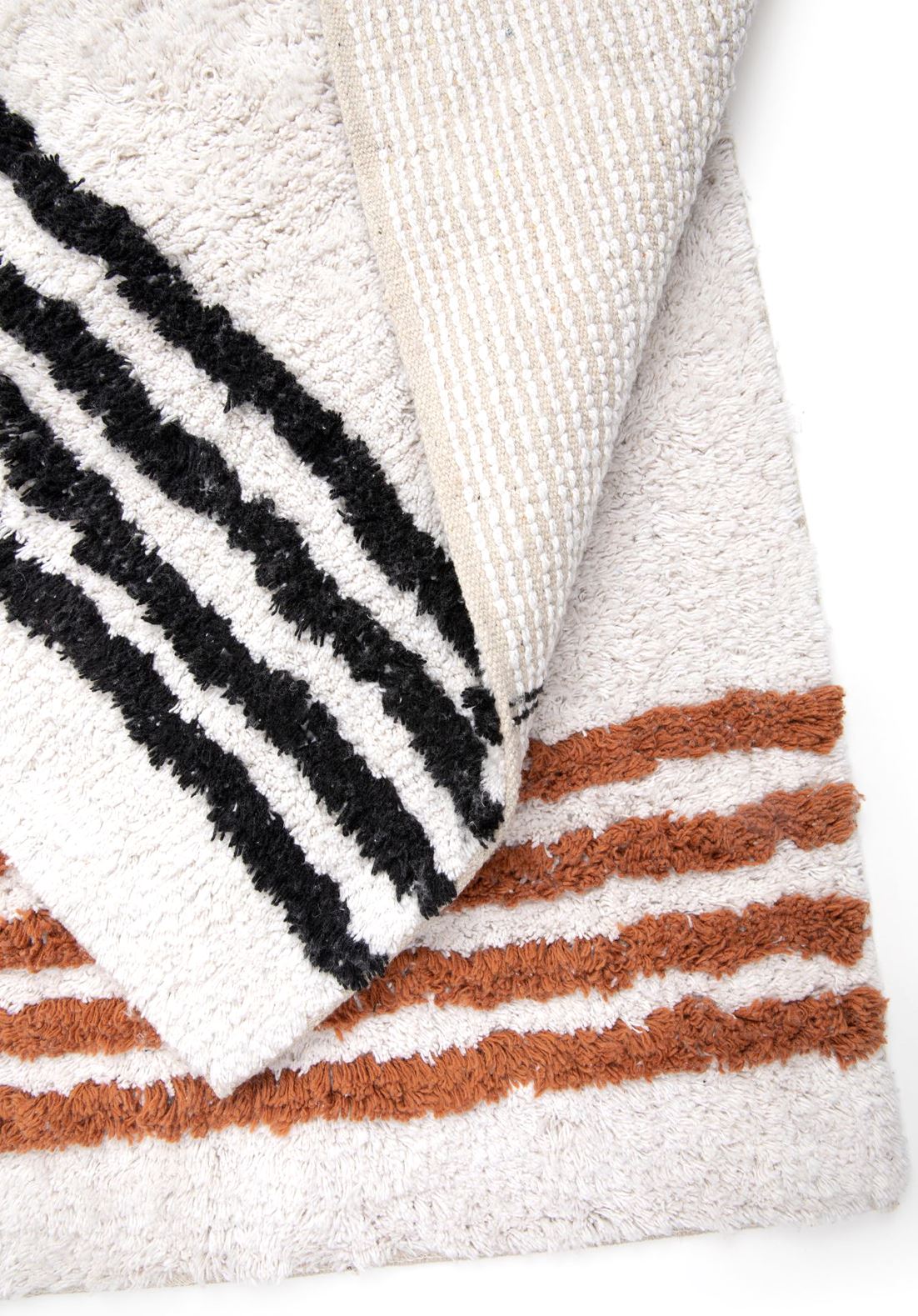 Bristol Bath Mat, Ivory and Black Bath Mats & Rugs Coterie Brooklyn