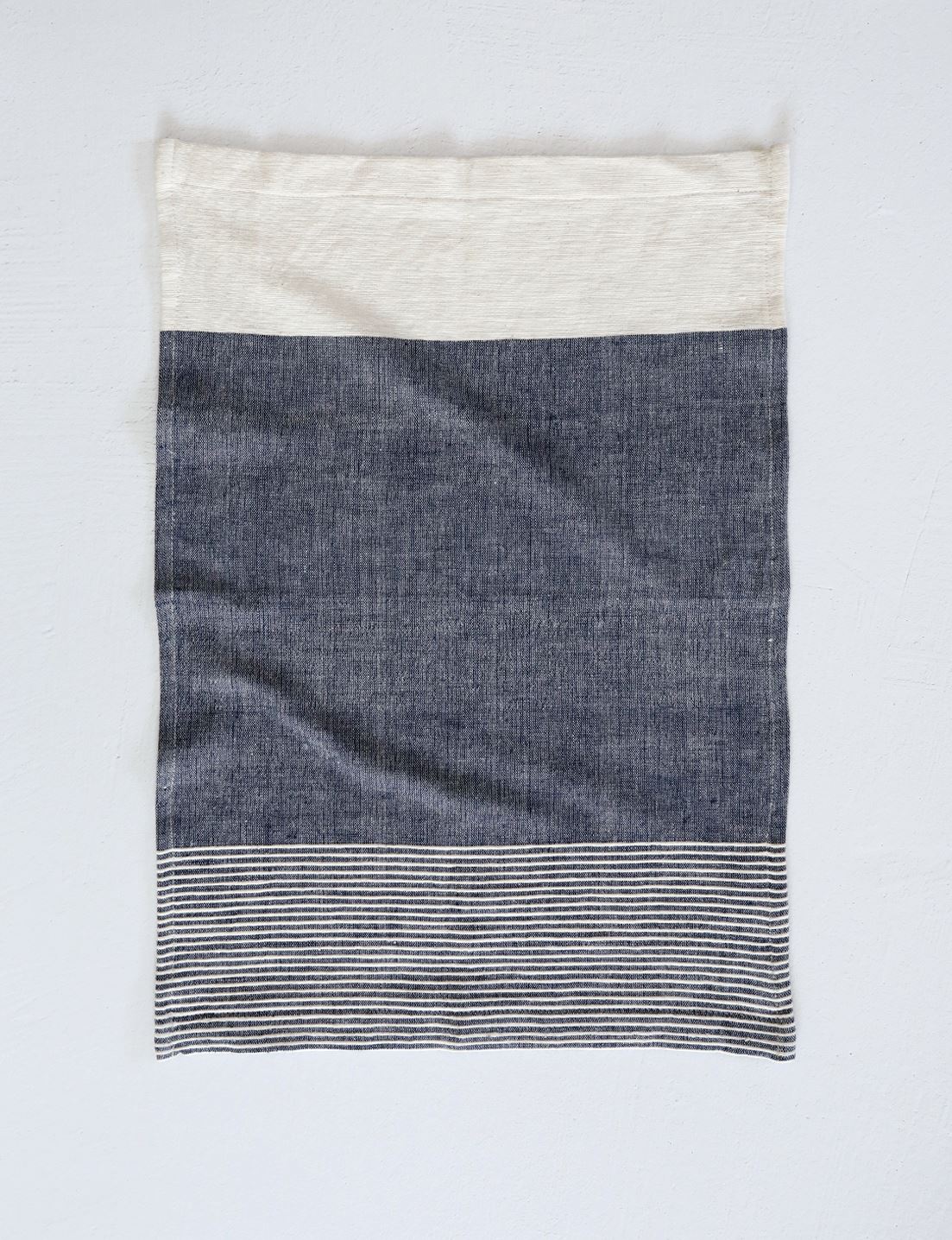 Ethiopian Cotton Tea Towel, Navy Kitchen Linens Sets Coterie Brooklyn