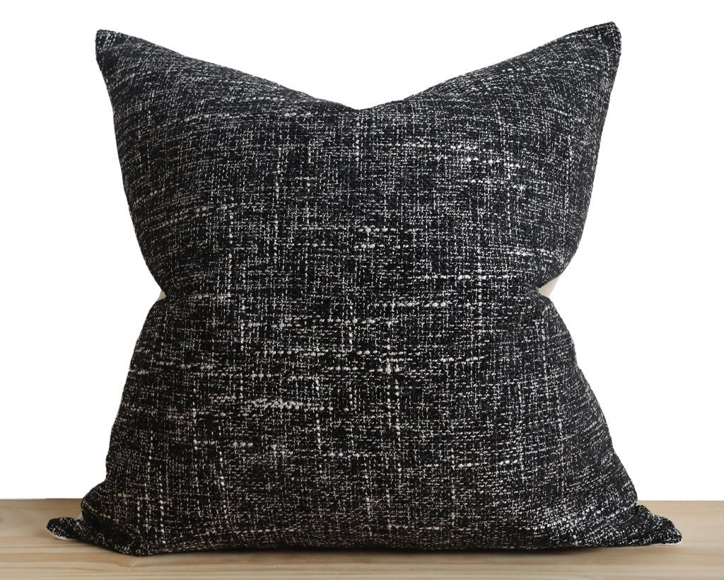 Katonah, Onyx and Ivory Decorative Pillows Stitched By Grace