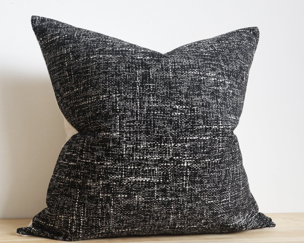 Katonah, Onyx and Ivory Decorative Pillows Stitched By Grace