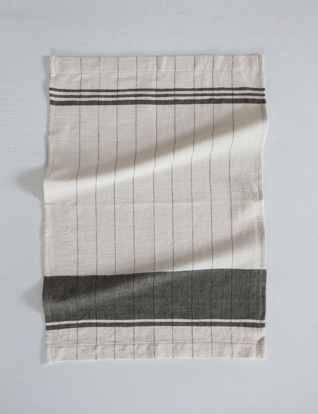 Ethiopian Cotton Tea Towel, Grey Kitchen Linens Sets Coterie Brooklyn