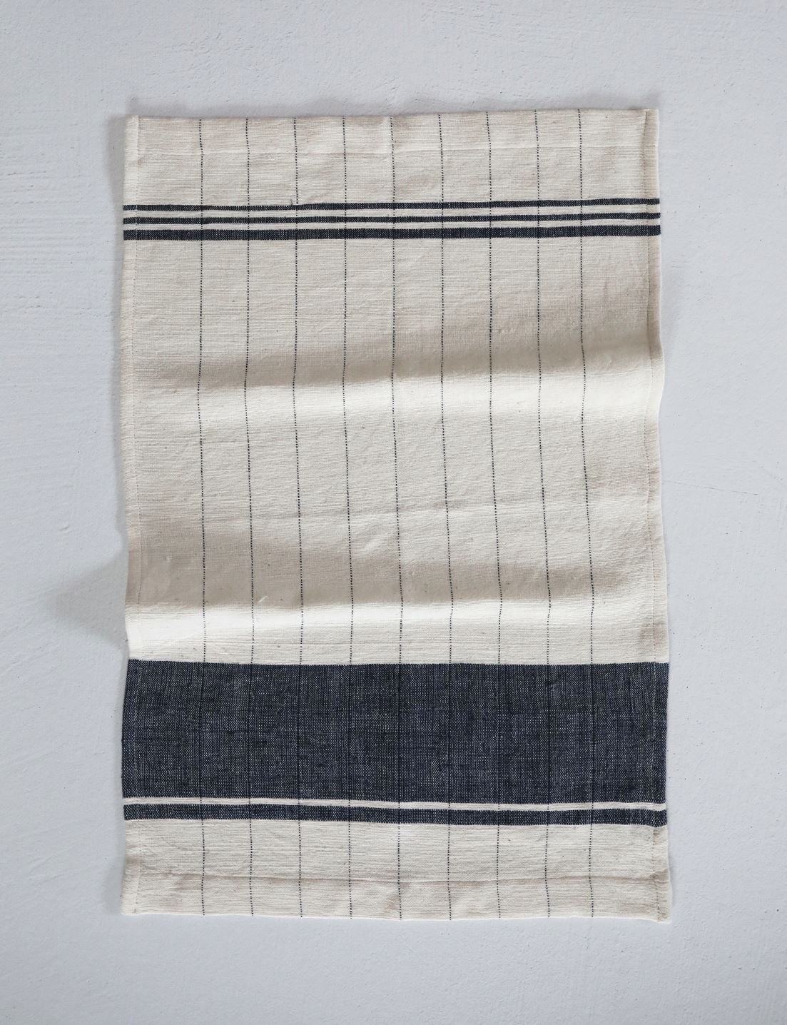 Ethiopian Cotton Tea Towel, Navy Kitchen Linens Sets Coterie Brooklyn