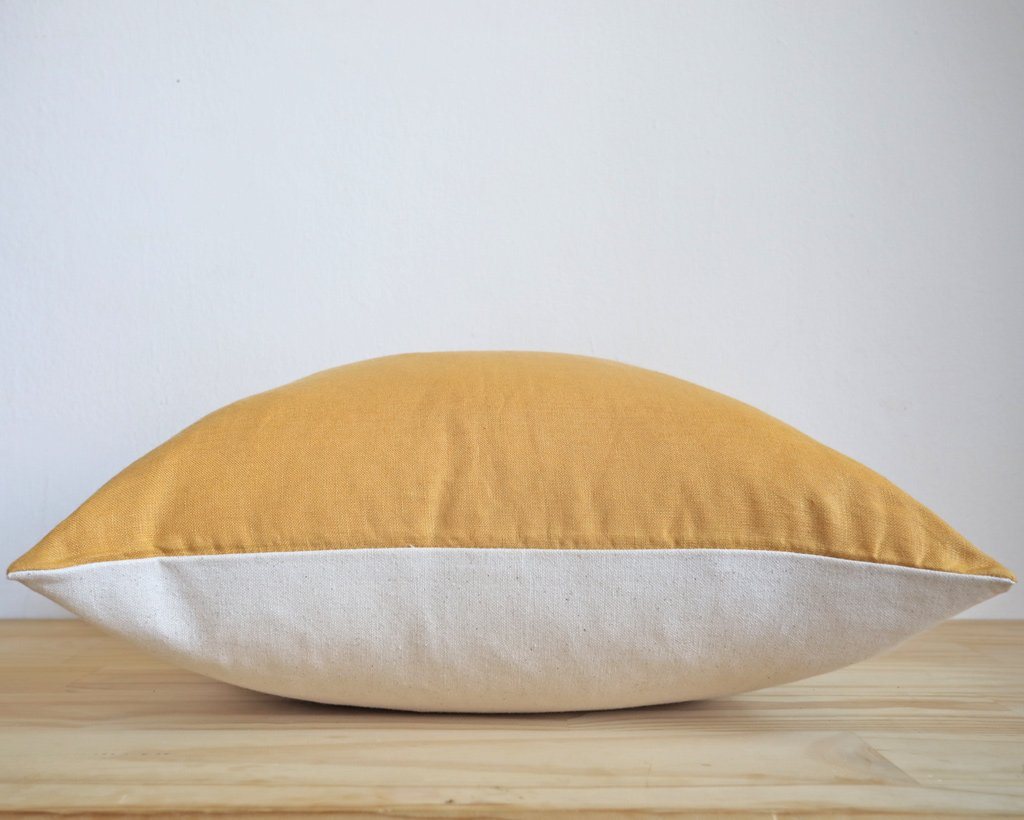 Linen Pillow Cover, Sunflower Decorative Pillows Stitched By Grace