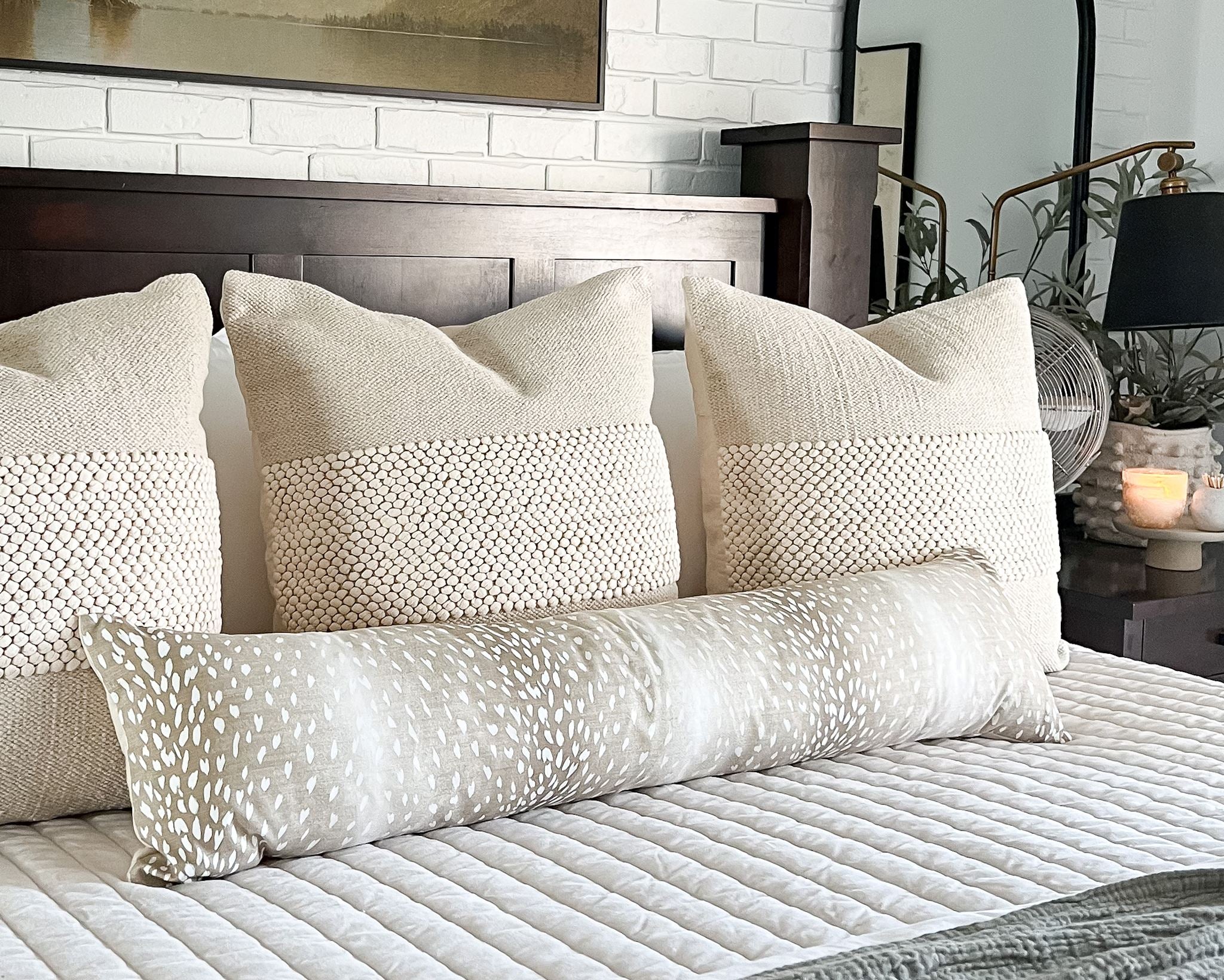 Linstead, Extra Long Lumbar Decorative Pillows Stitched By Grace