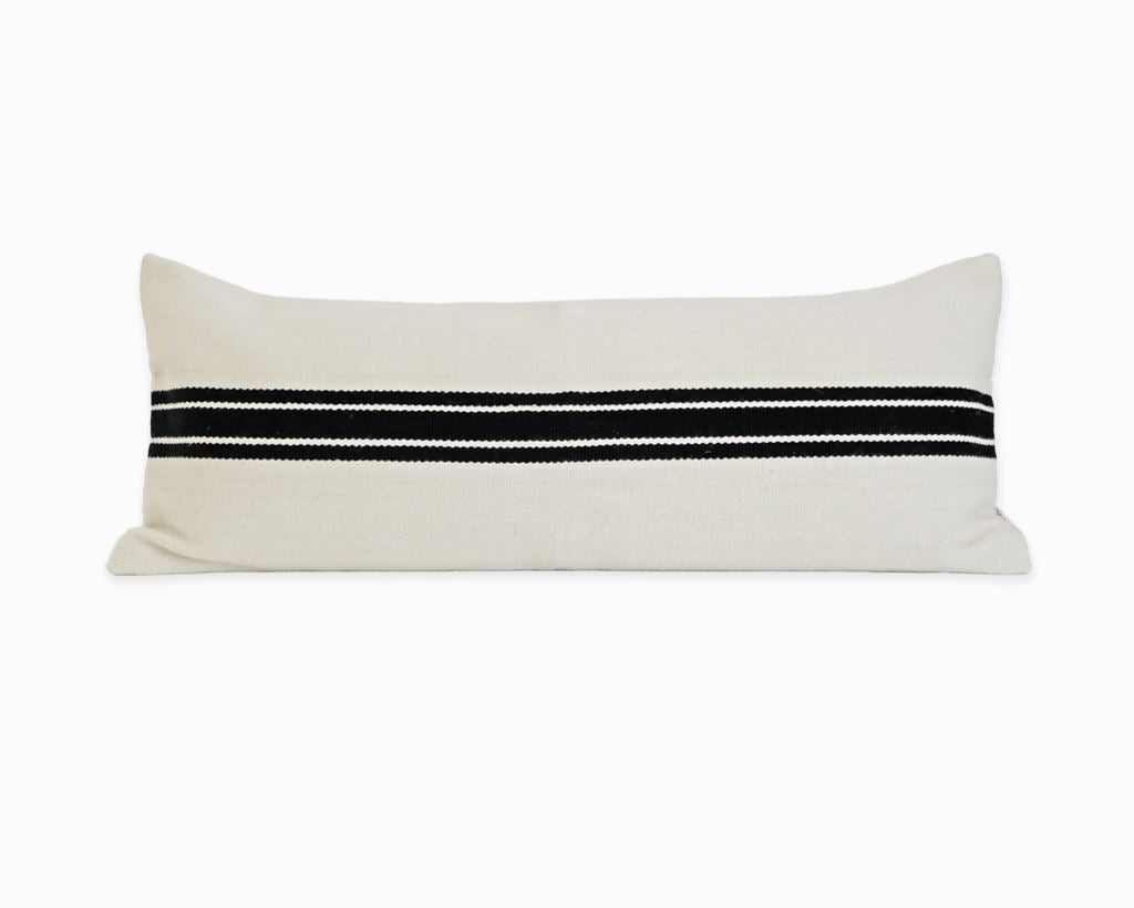 Montague Black, Large Lumbar Decorative Pillows Coterie Brooklyn 