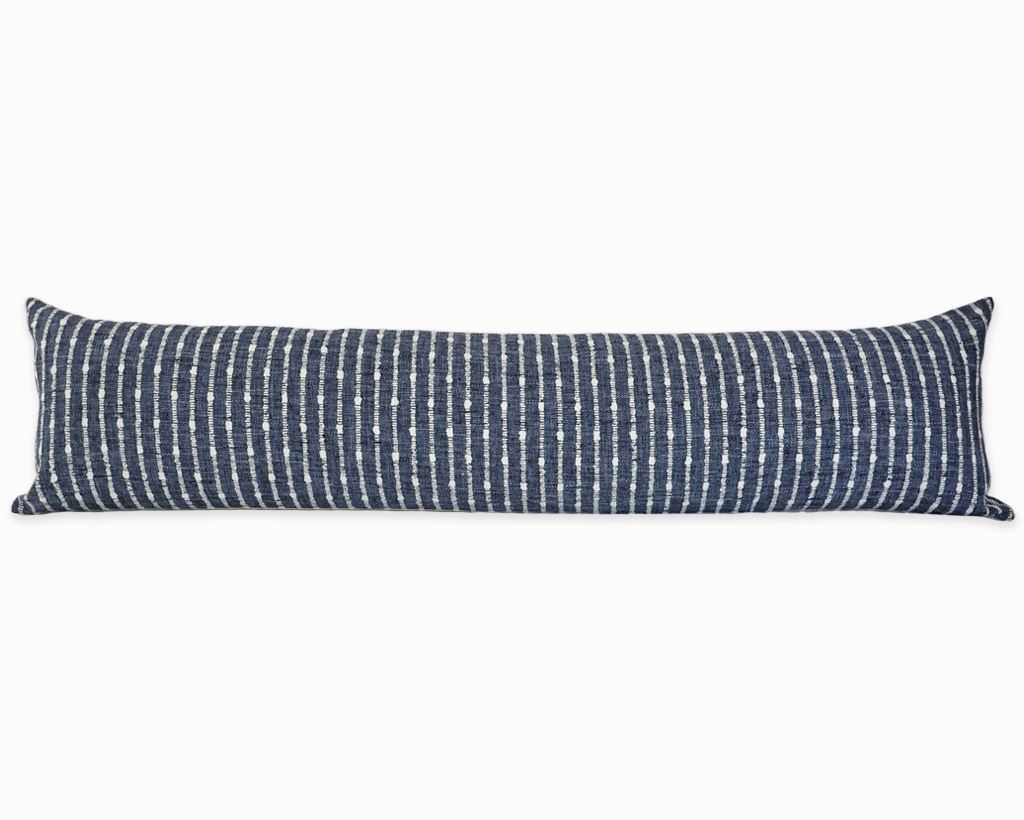Monterey Indigo, Extra Long Pillow Decorative Pillows Coterie Brooklyn