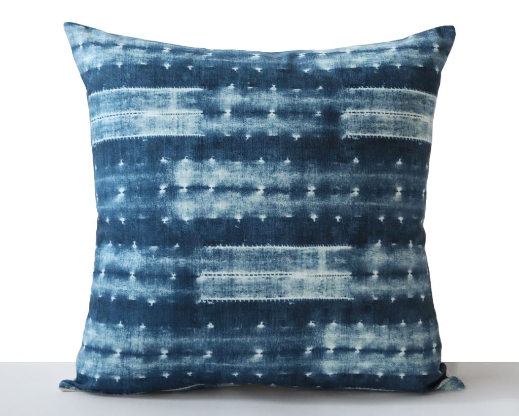 Deep Indigo Shibori, Set of 2 Decorative Pillows Coterie Brooklyn 