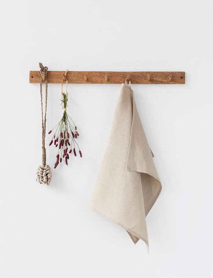 Linen Tea Towel, Natural Kitchen Linens Sets Magic Linen
