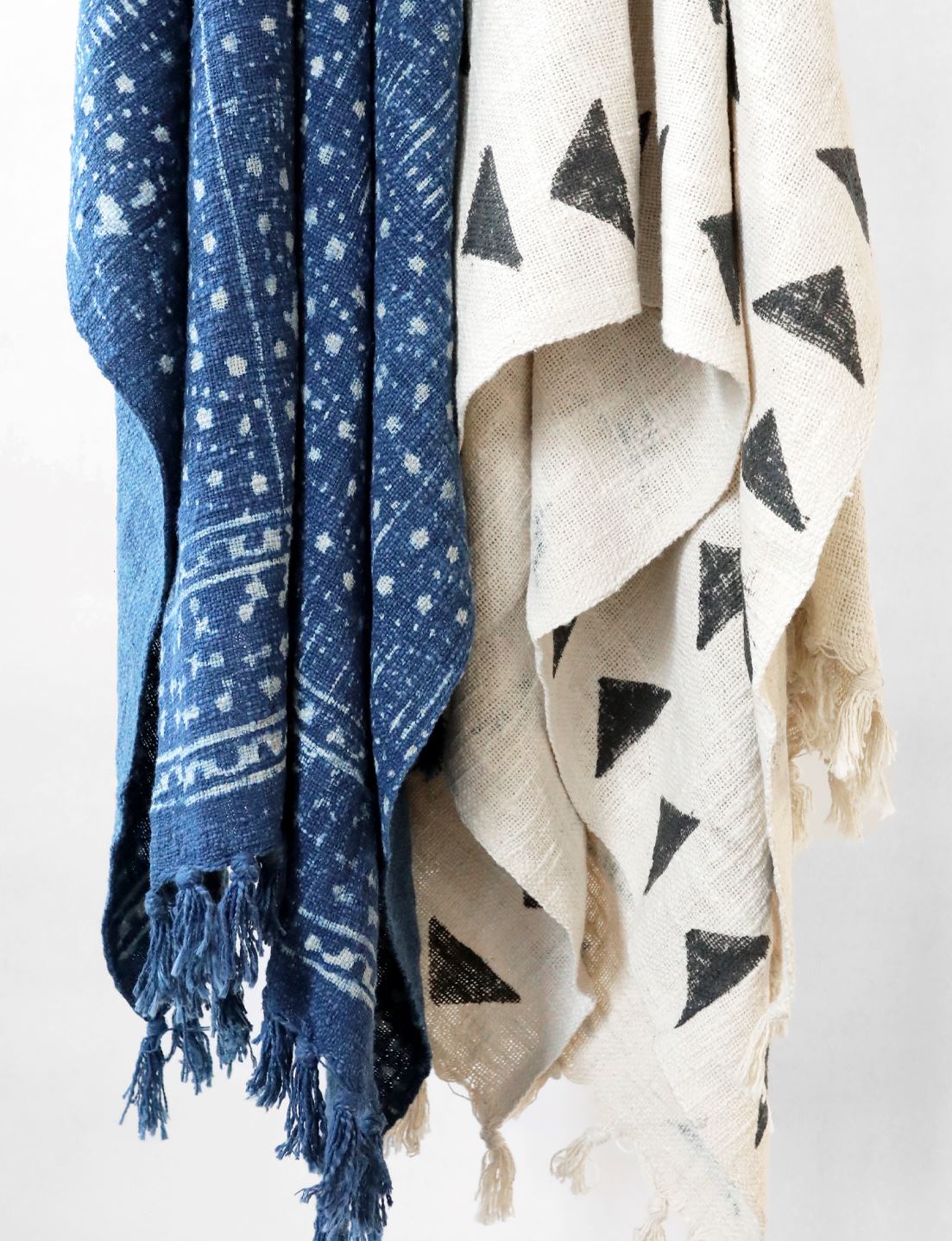 Block Printed Throw Blanket Throw Blankets Coterie Brooklyn