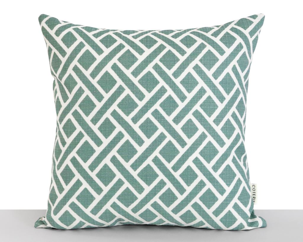 Tisbury Outdoor, Aqua Decorative Pillows Coterie Brooklyn