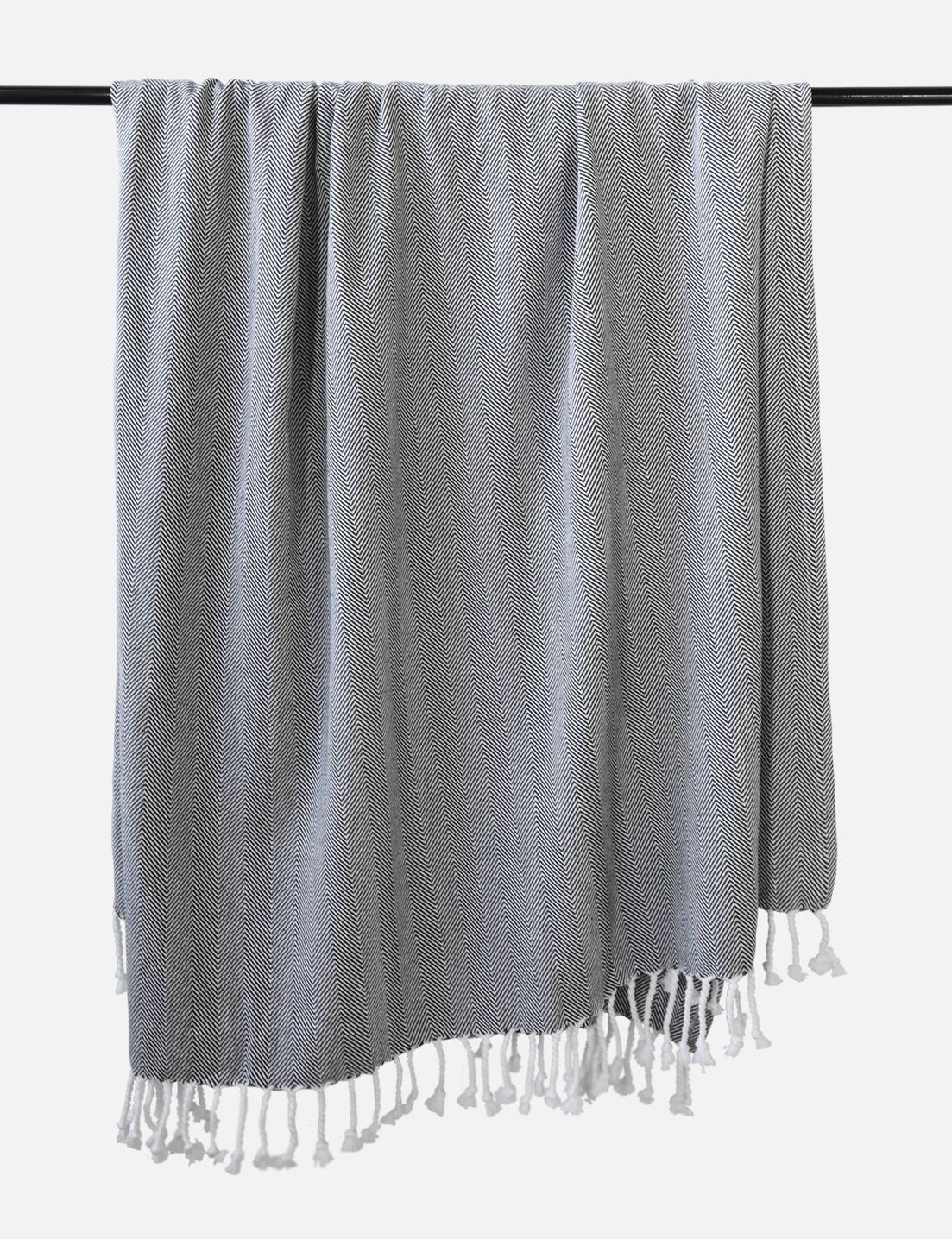 Valhalla, Black Throw Blankets Burel Factory for Coterie