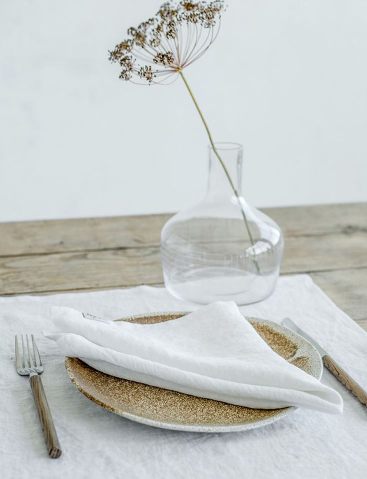 Linen Napkin Set, Ivory Kitchen Linens Sets Magic Linen