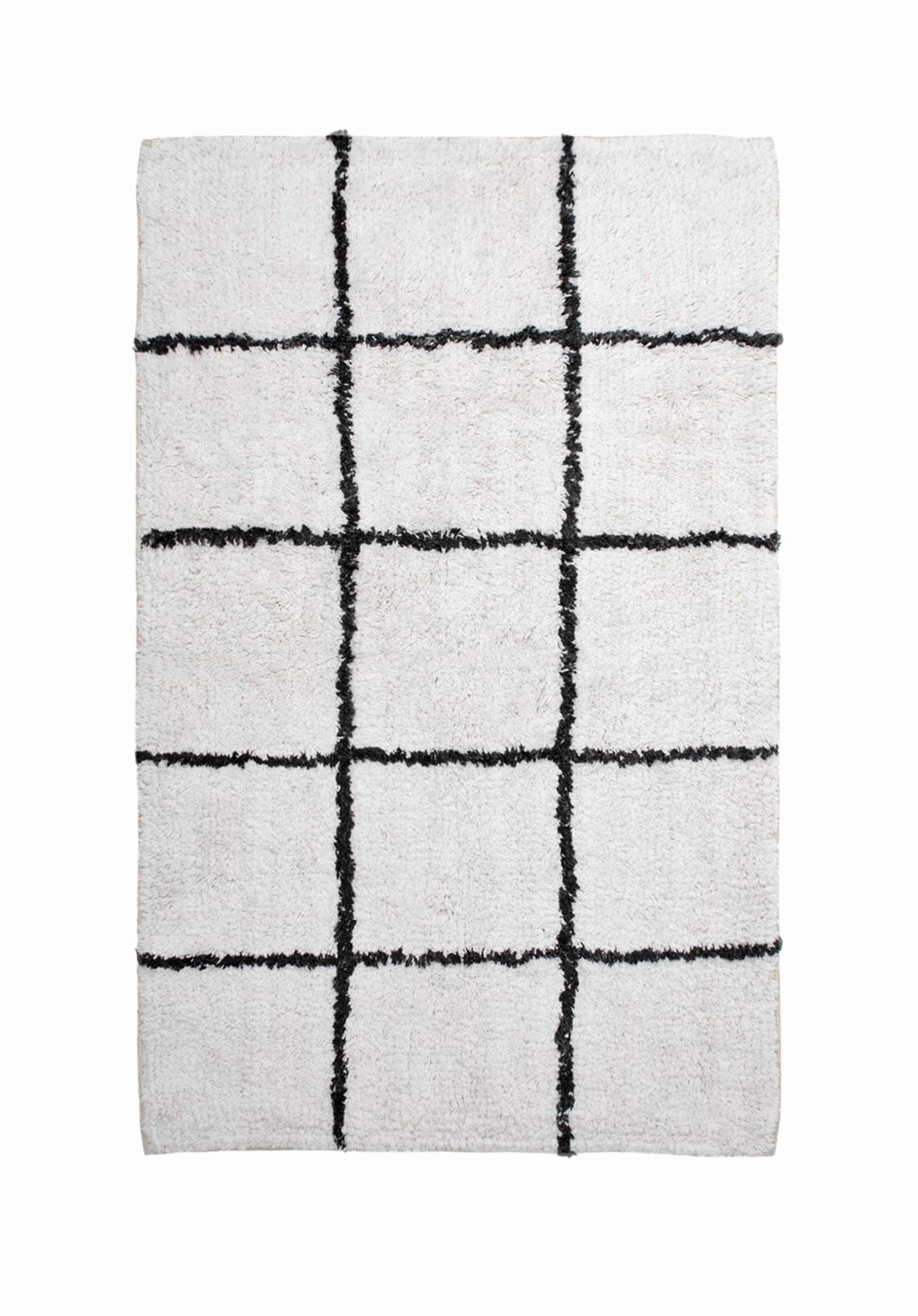 Willow Bath Mat, Ivory and Black Bath Mats & Rugs Coterie Brooklyn