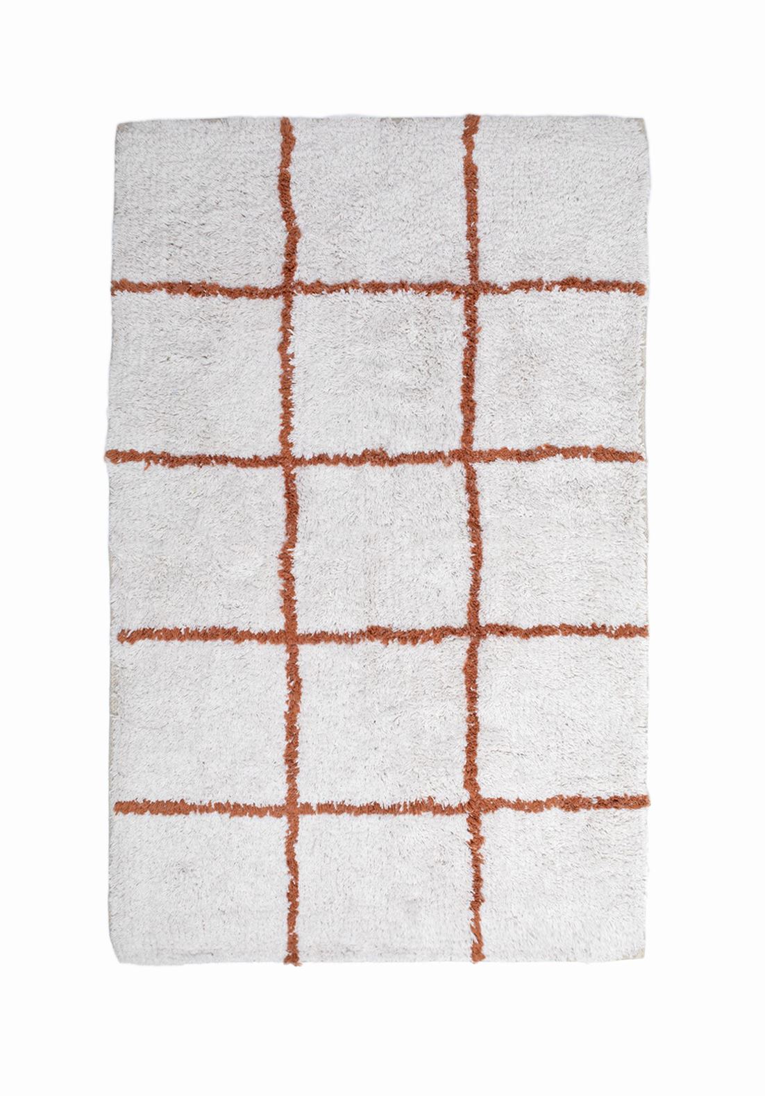 Willow Bath Mat, Ivory and Rust Bath Mats & Rugs Coterie Brooklyn