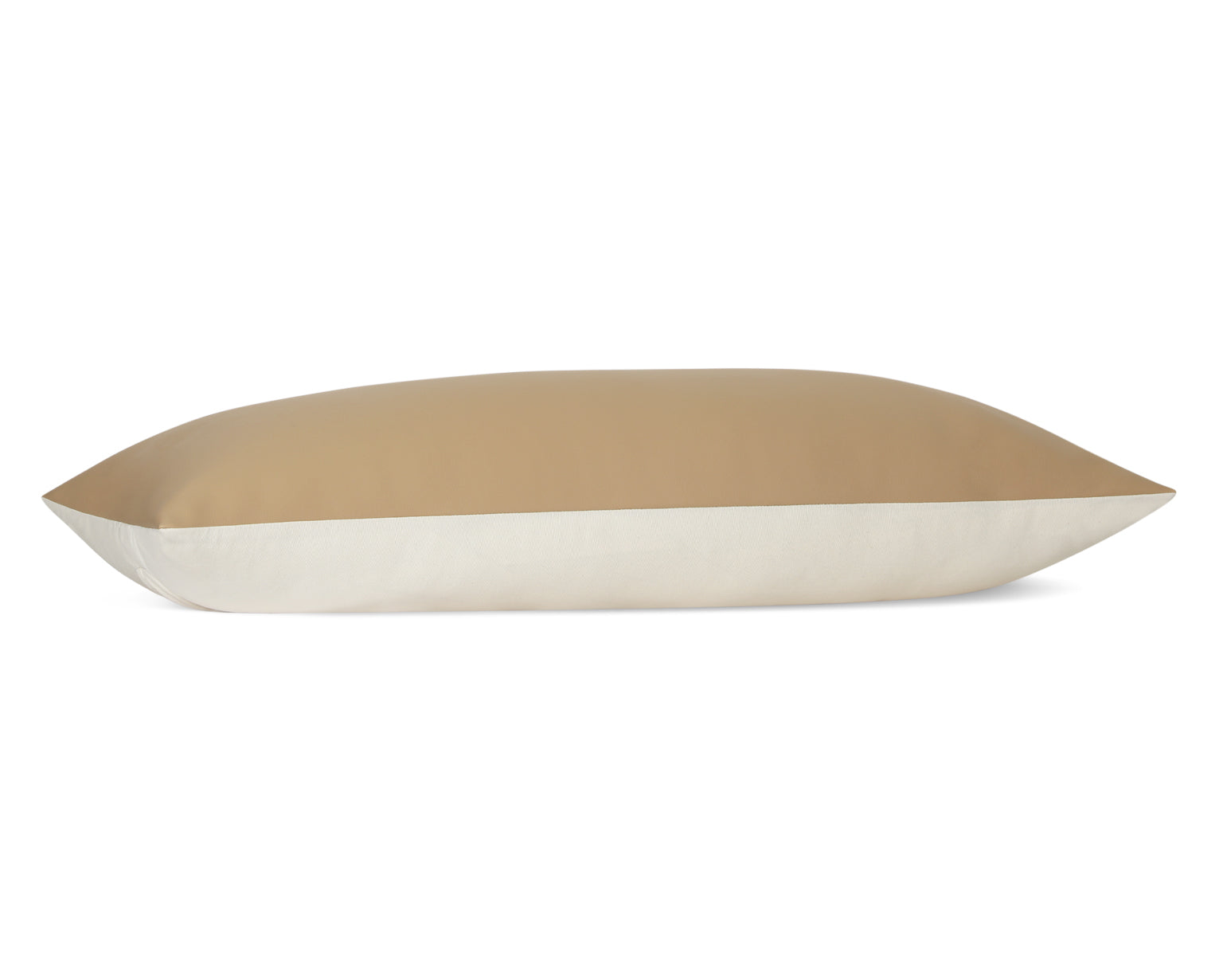 Naima in Cream, Large Lumbar Faux Leather Pillow