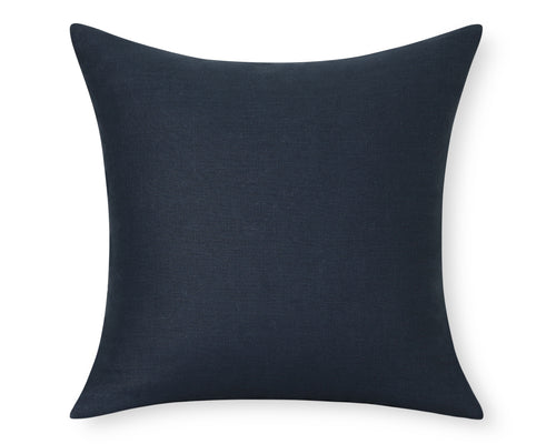 Navy Linen Pillow Cover